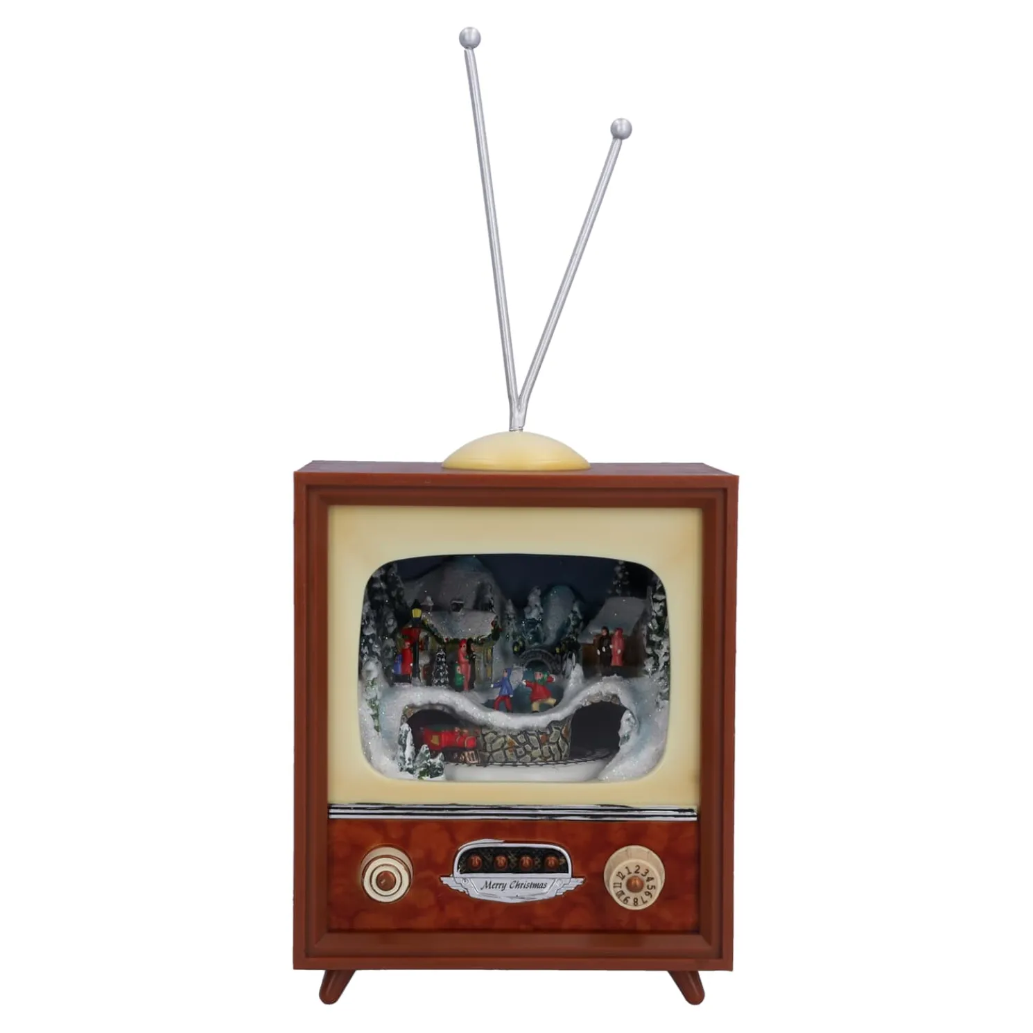 Nostalgiefernseher "Weihnachtszug", Spieldose
