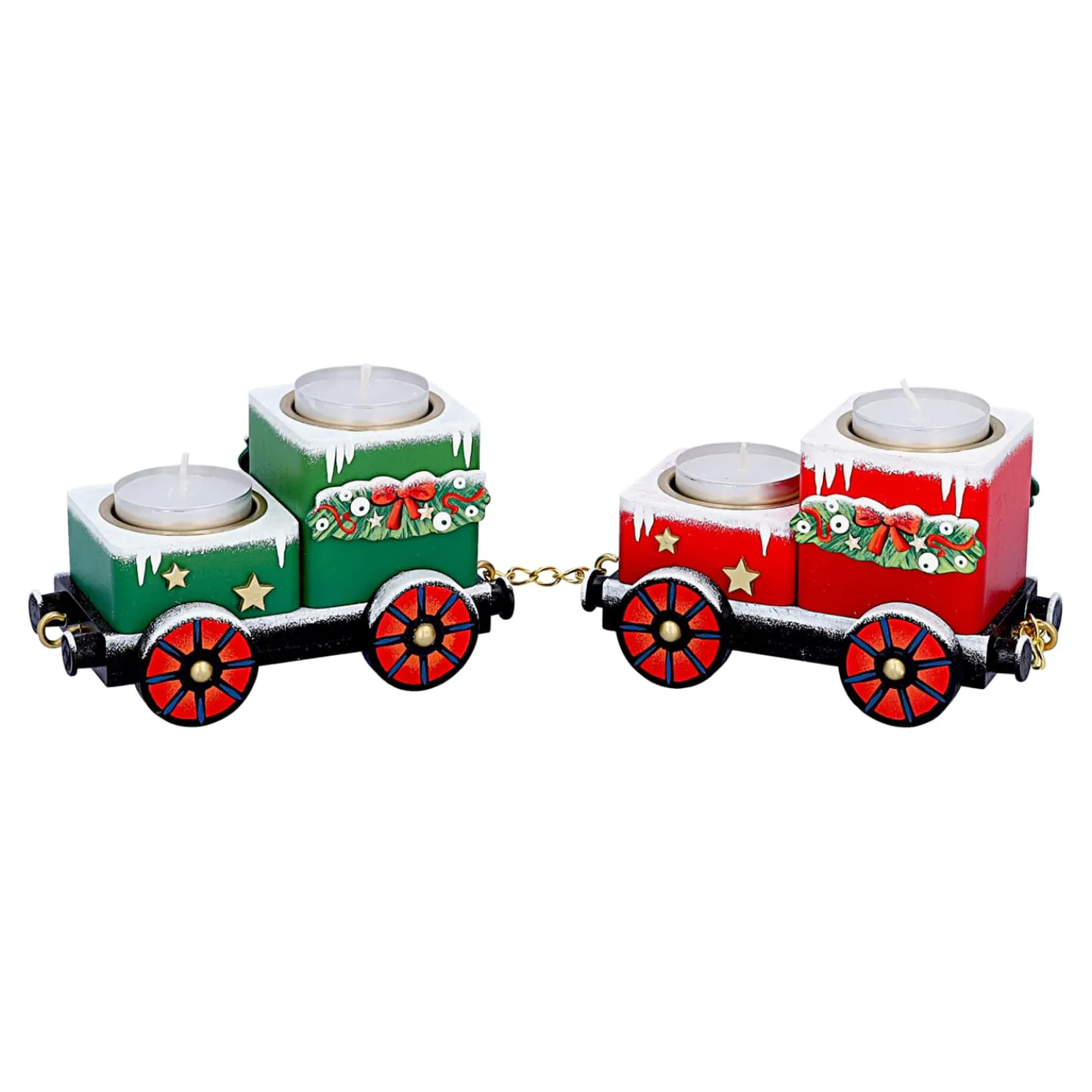 Teelichthalter "Waggons-Weihnachtsreise"